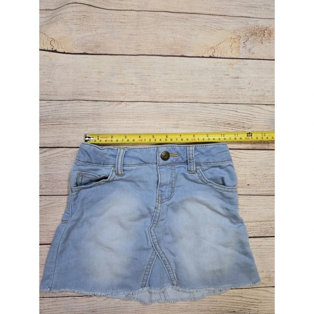 Cat and Jack girl's‎ Classic denim skirt Size XS 4/5 Adjustable Waist